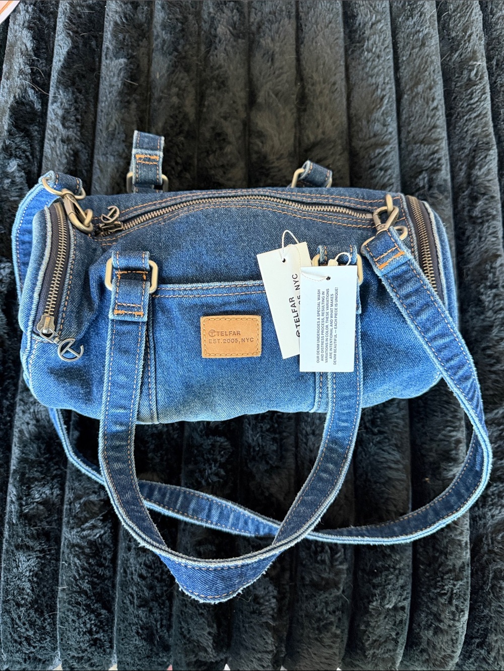 Telfar Medium Denim Duffle